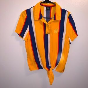 SMALL ODD FUTURE FRONT KNOT BUTTON UP SHIRT